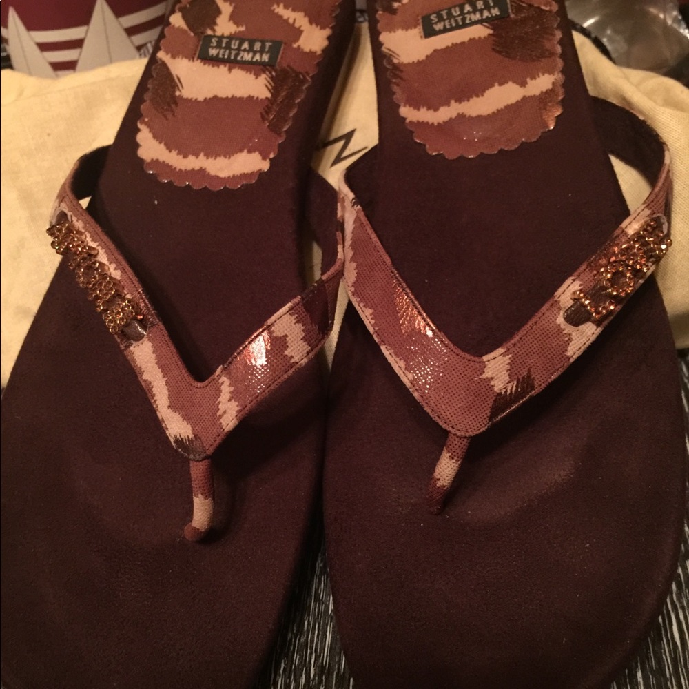 Authentic Stuart Weitzman Thong Sandals - image 1